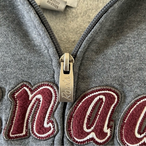 Roots 73 Women’s Zip Hoodie Large Gray Canada Embroidered Sporty Lounge Gym - Picture 6 of 12